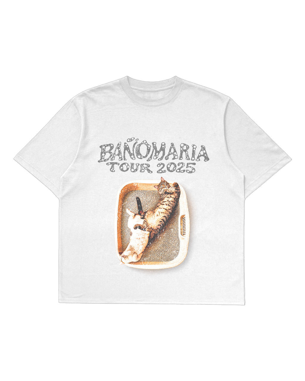 Playera Oversize "Gatriel y Gato Amoroso" BAÑO MARIA