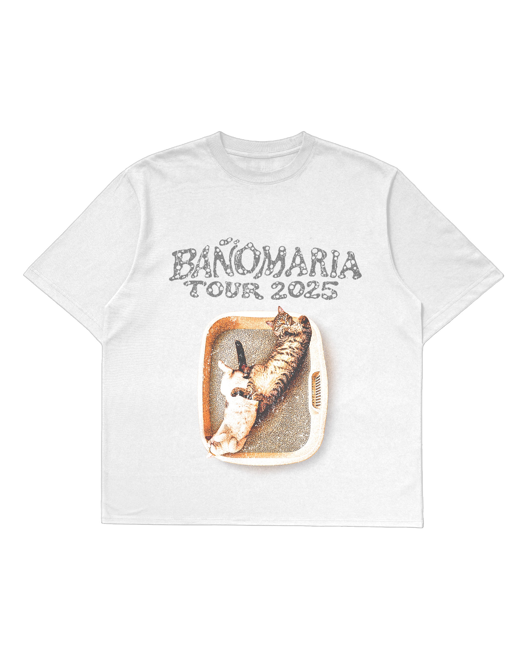 Playera Oversize "Gatriel y Gato Amoroso" BAÑO MARIA